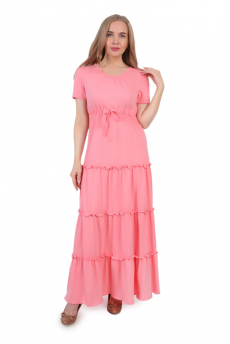 Длинный коралловый сарафан Милана