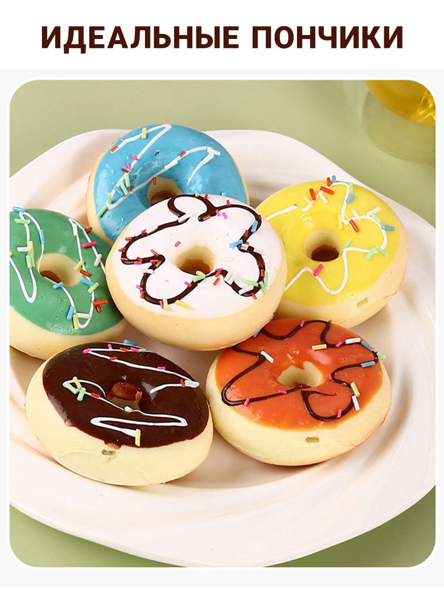 Фото товара 24083, силиконовая форма для выпечки пончиков и кексов