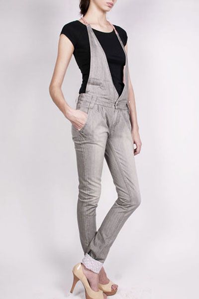 Фото товара 1589, джинсовый комбинезон на лямках