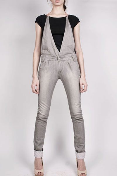 Фото товара 1590, джинсовый комбинезон на лямках