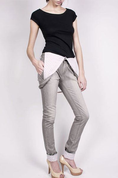 Фото товара 1594, джинсовый комбинезон на лямках