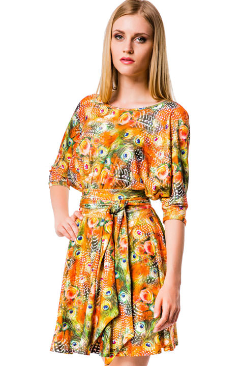 Фото товара 6050, летнее платье в желтых тонах