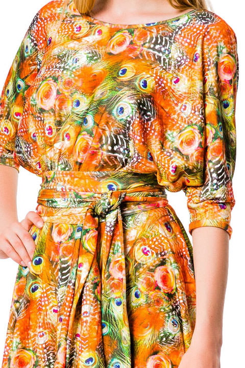 Фото товара 6051, летнее платье в желтых тонах