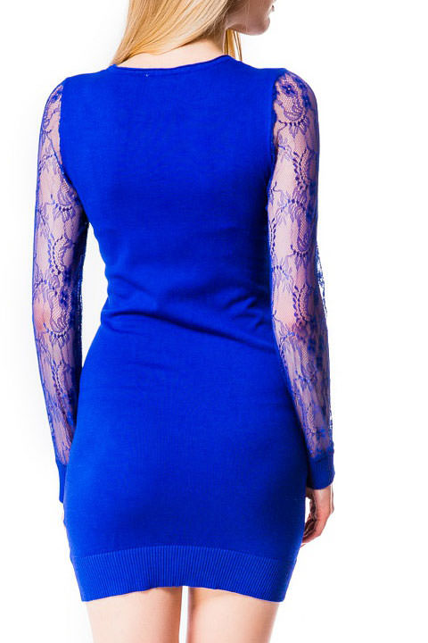 Фото товара 6867, платье с прозрачными рукавами