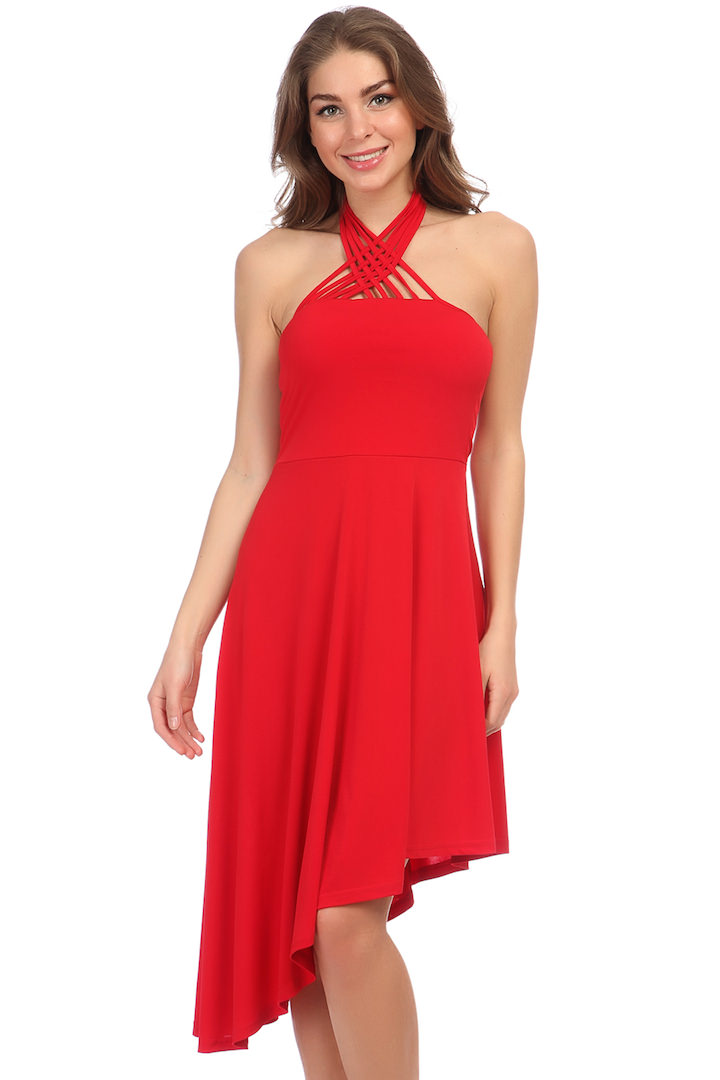 Фото товара 7182, асимметричное вечернее платье