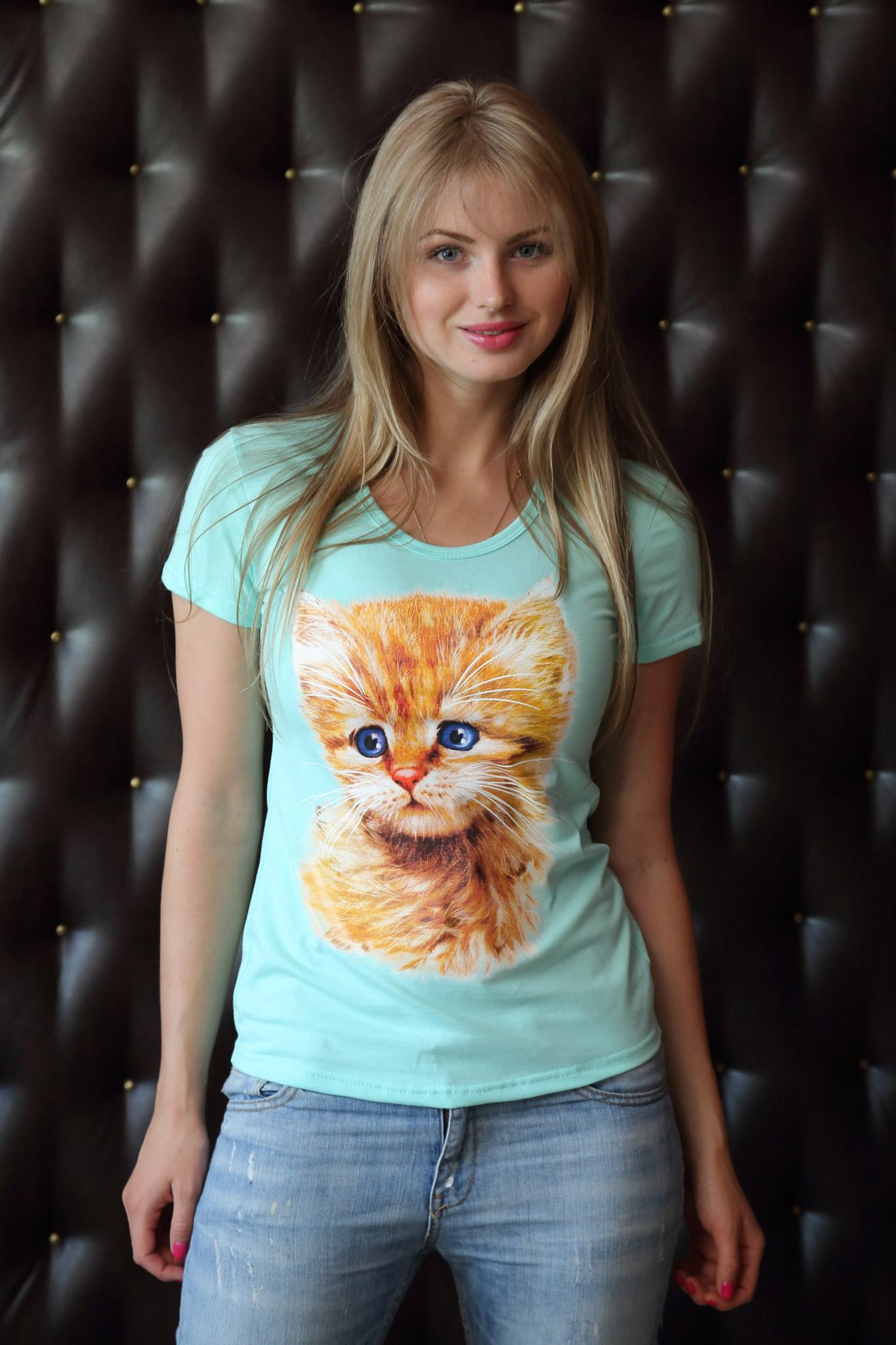 Фото товара 8148, футболка котенок из 100% хлопка