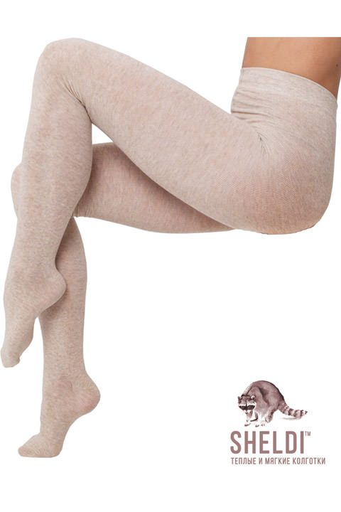 Фото товара 8637, утепленные колготки бежевого цвета