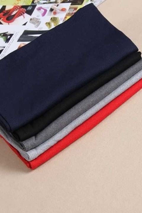 Фото товара 8789, длинная трикотажная юбка темно-синяя