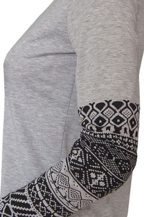 Фото товара 8825, лонгслив с принтом на рукавах 