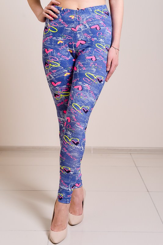 Фото товара 9125, легинсы из хлопка с высокой посадкой