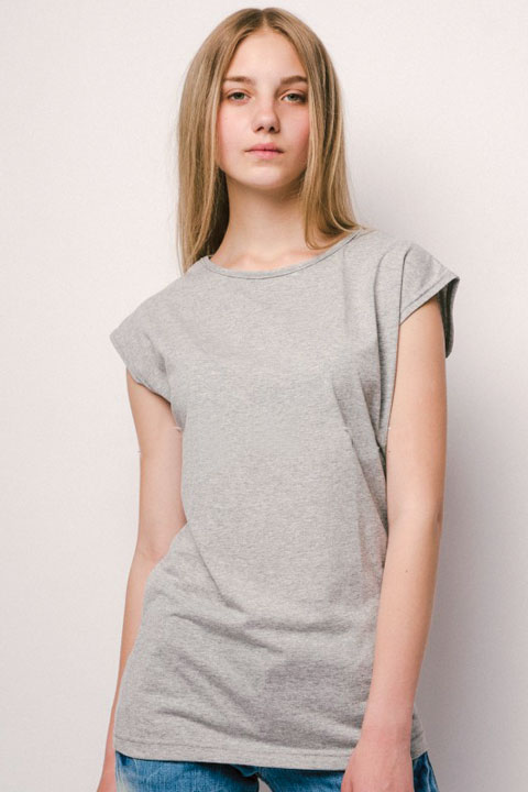 Фото товара 9182, удлиненная футболка из хлопка