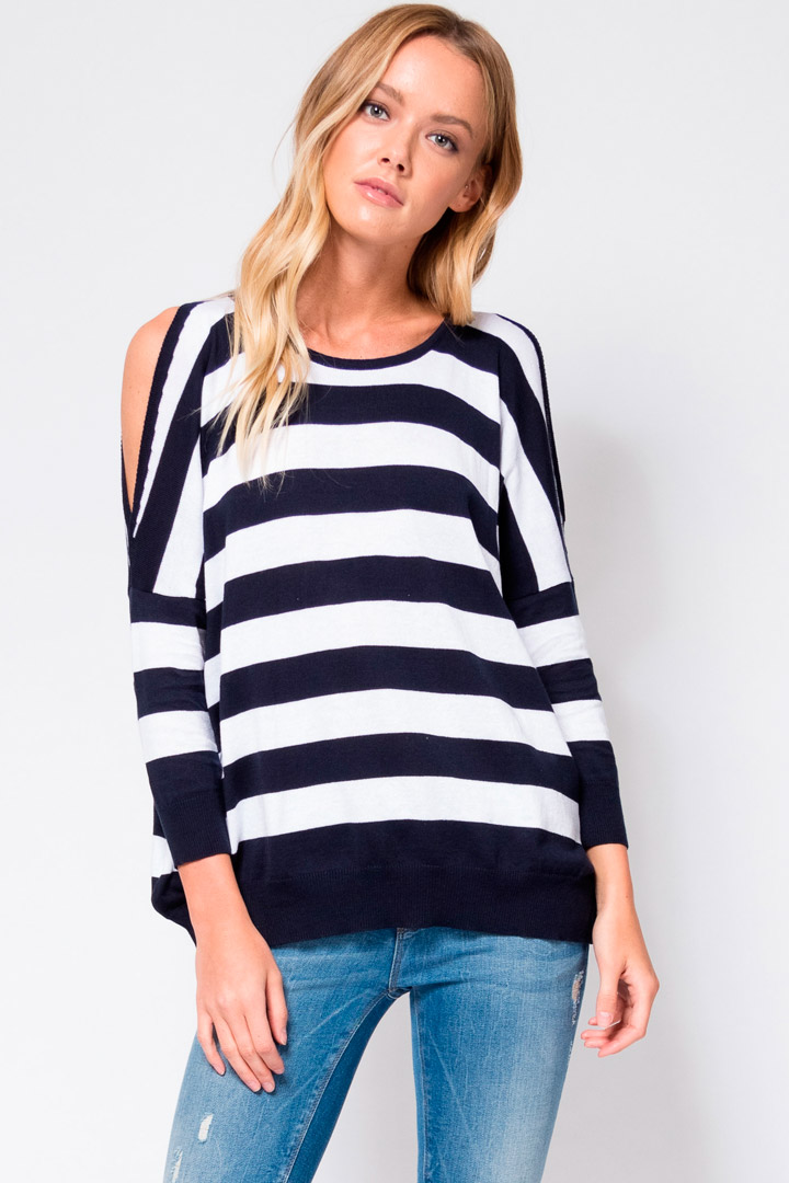 Фото товара 9510, джемпер с открытыми плечами