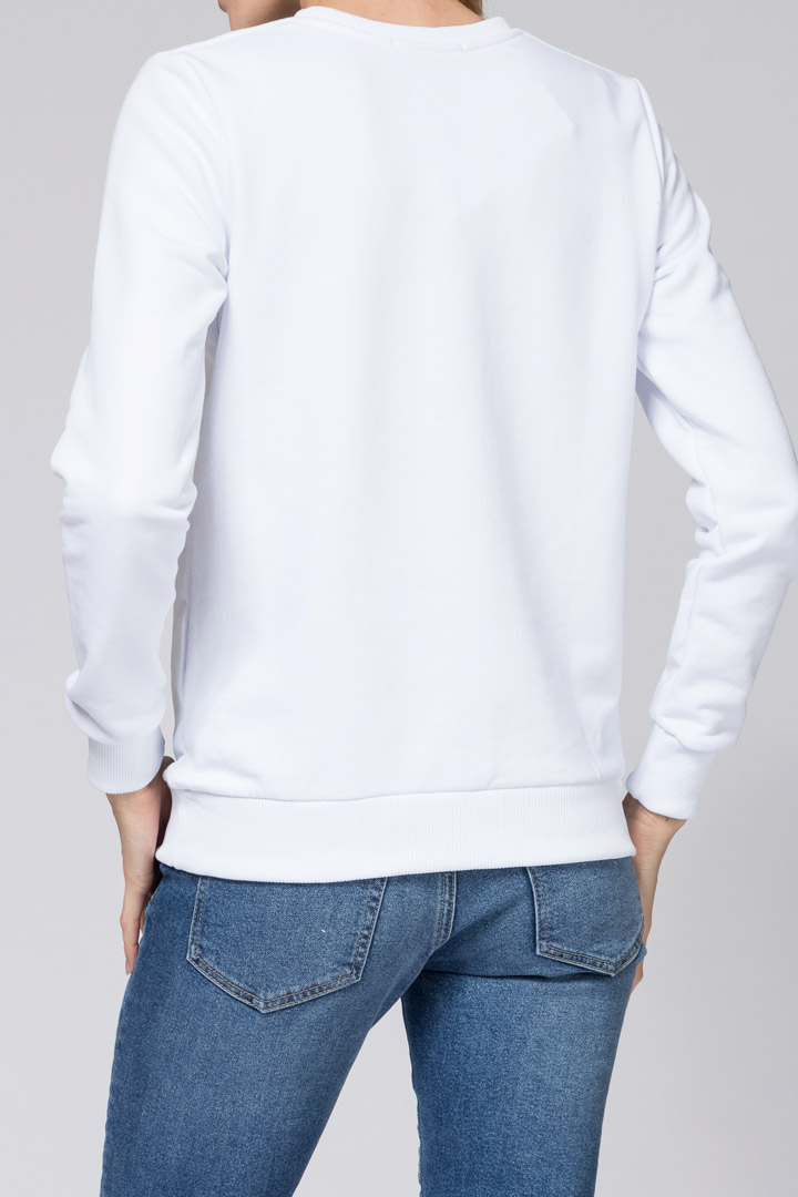 Фото товара 9521, белая толстовка с надписью chance