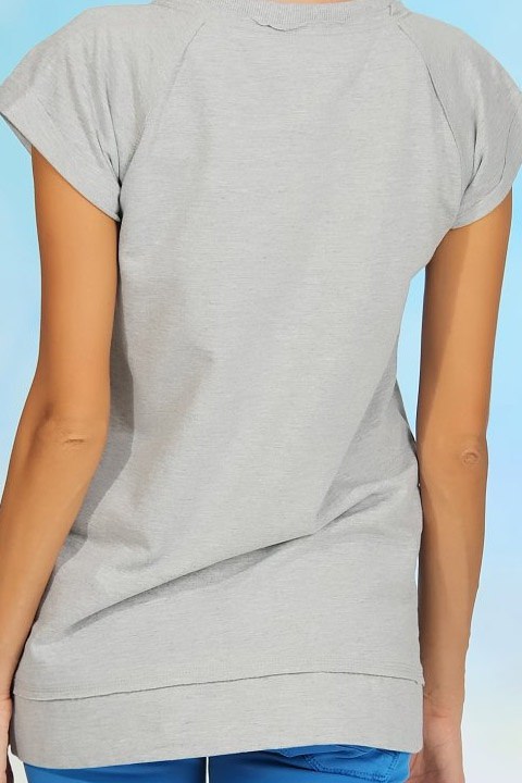 Фото товара 3307, хлопковая туника без рукавов с принтом