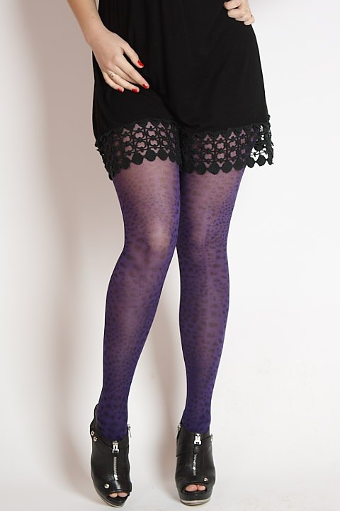Фото товара 3409, прозрачные фиолетовые легинсы