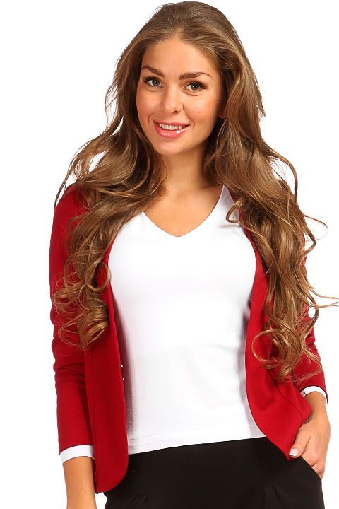 Фото товара 6486, красный блейзер