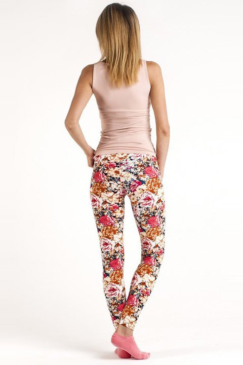 Фото товара 8596, мягкие легинсы с принтом цветы