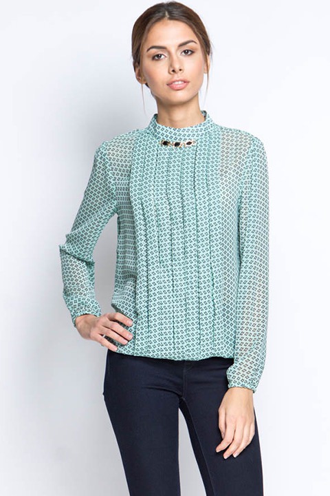 Фото товара 8855, шифоновая блузка с оборками