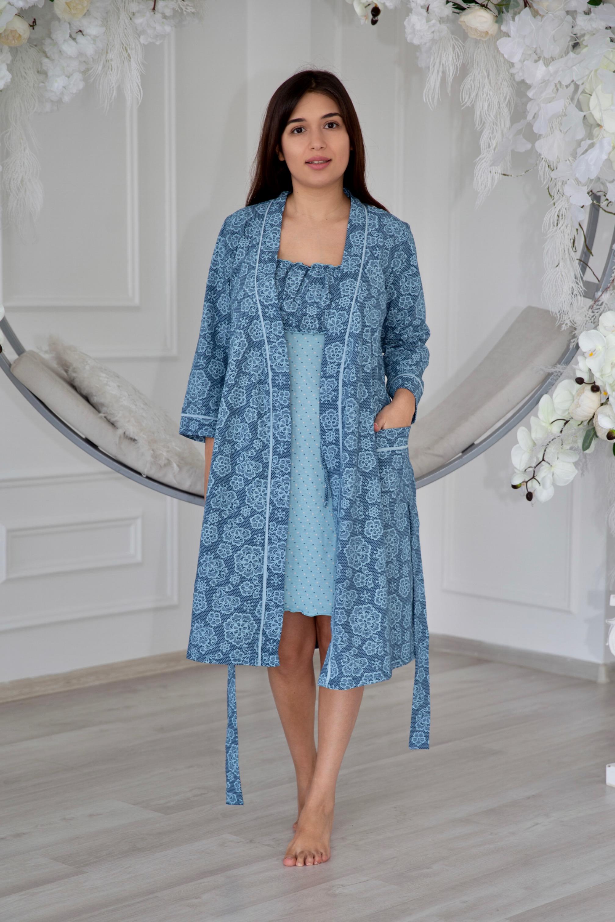 Фото товара 20888, комплект: сорочка и халат