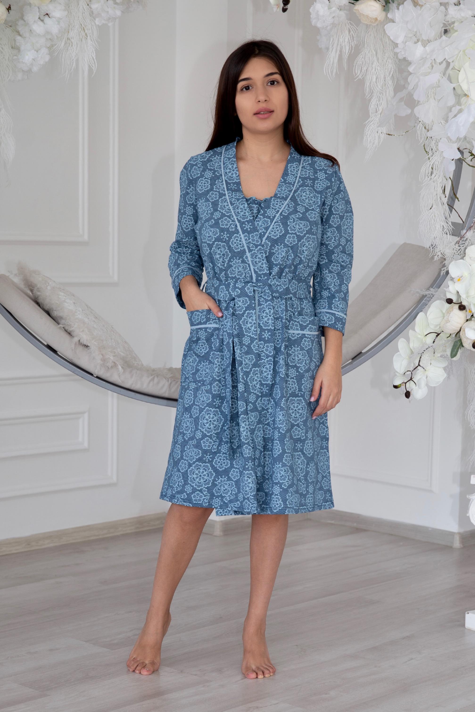 Фото товара 20890, комплект: сорочка и халат