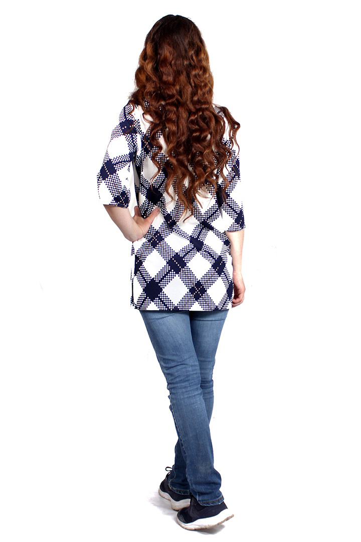 Фото товара 20995, блуза в крупную клетку