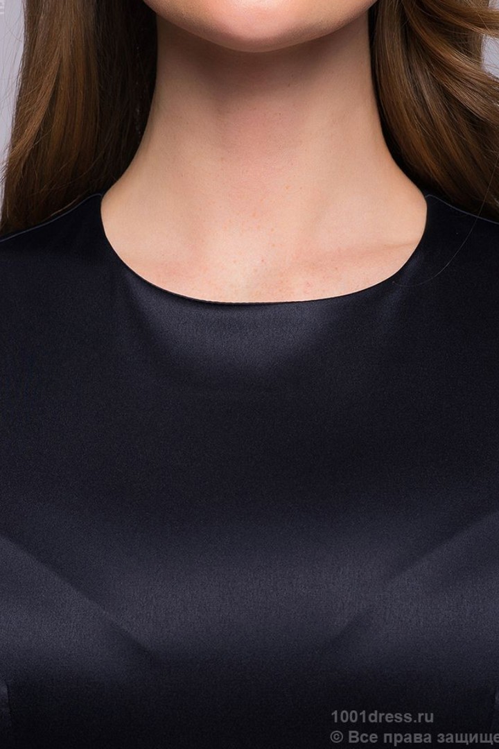 Фото товара 21148, атласное платье макси с рукавом 3/4