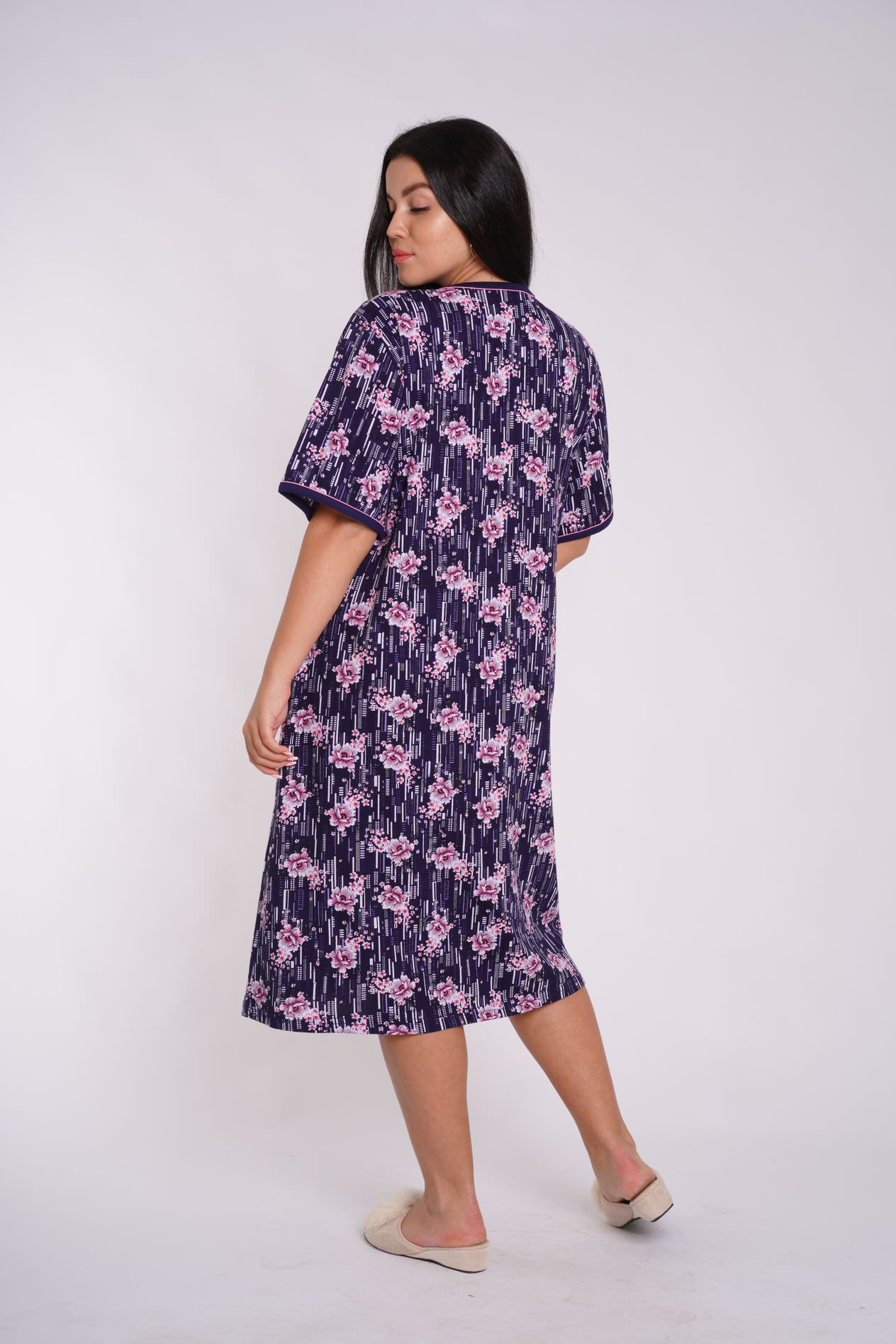 Фото товара 21339, свободный халат миди