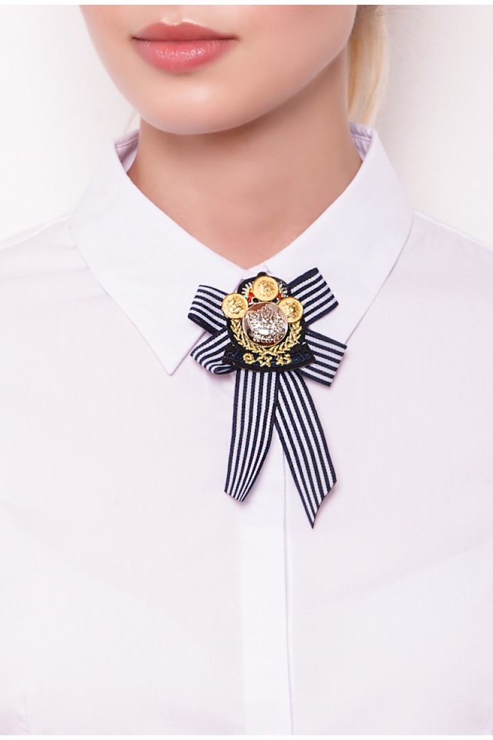 Фото товара 15340, блузка с брошью