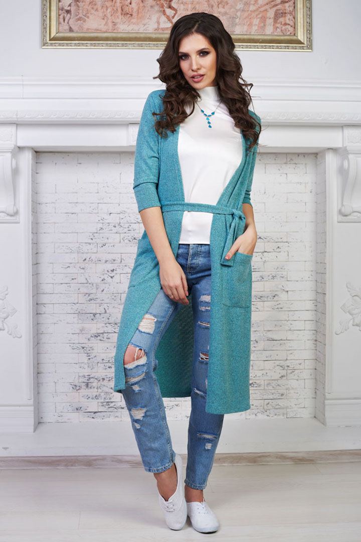 Фото товара 16206, длинный кардиган