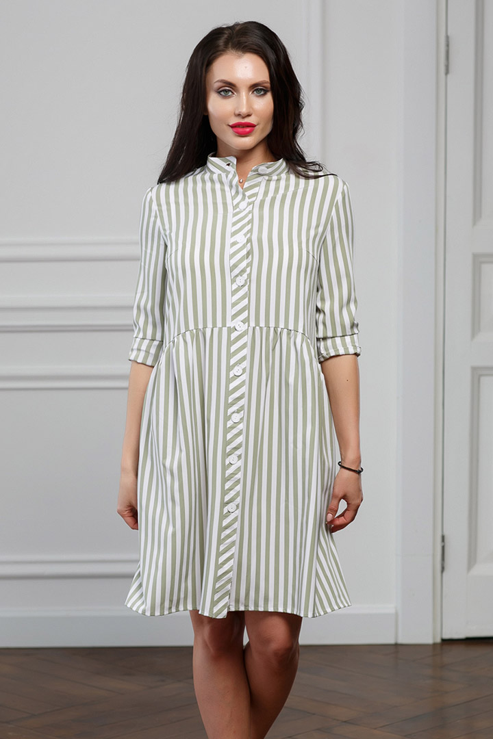 Фото товара 16594, платье рубашка в полоску