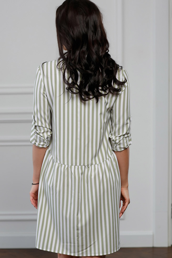 Фото товара 16595, платье рубашка в полоску