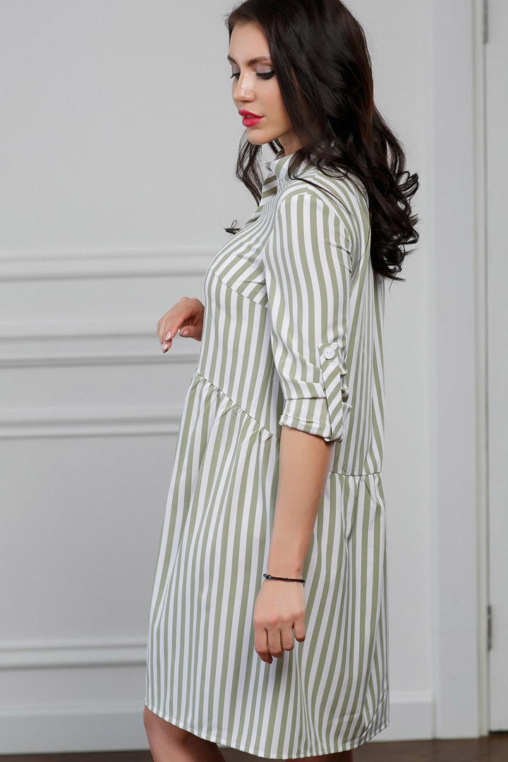 Фото товара 16598, платье рубашка в полоску