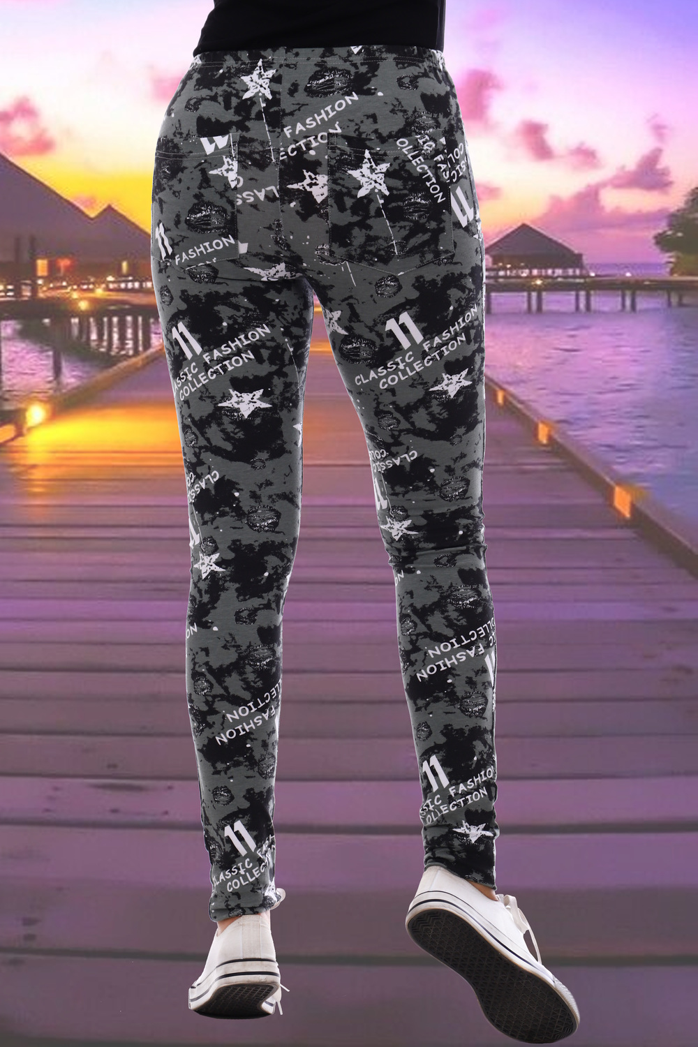 Фото товара 16683, легинсы в армейском стиле