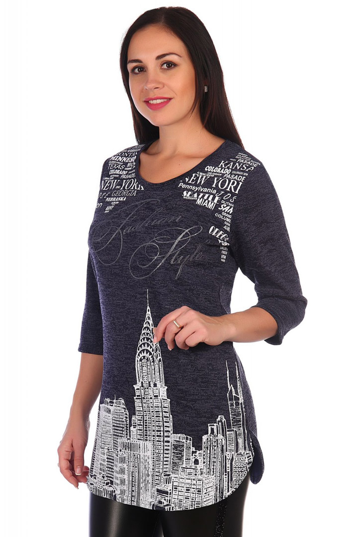 Фото товара 17637, туника с монохромным принтом