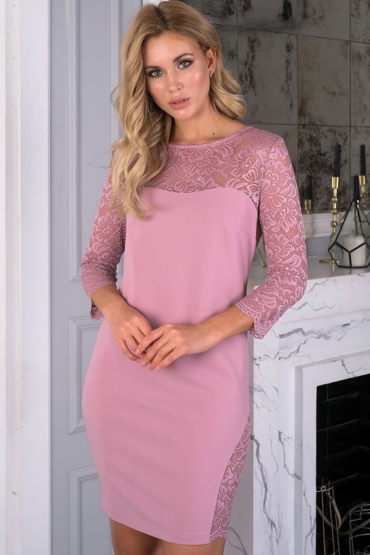 Фото товара 17734, платье цвета пыльной розы