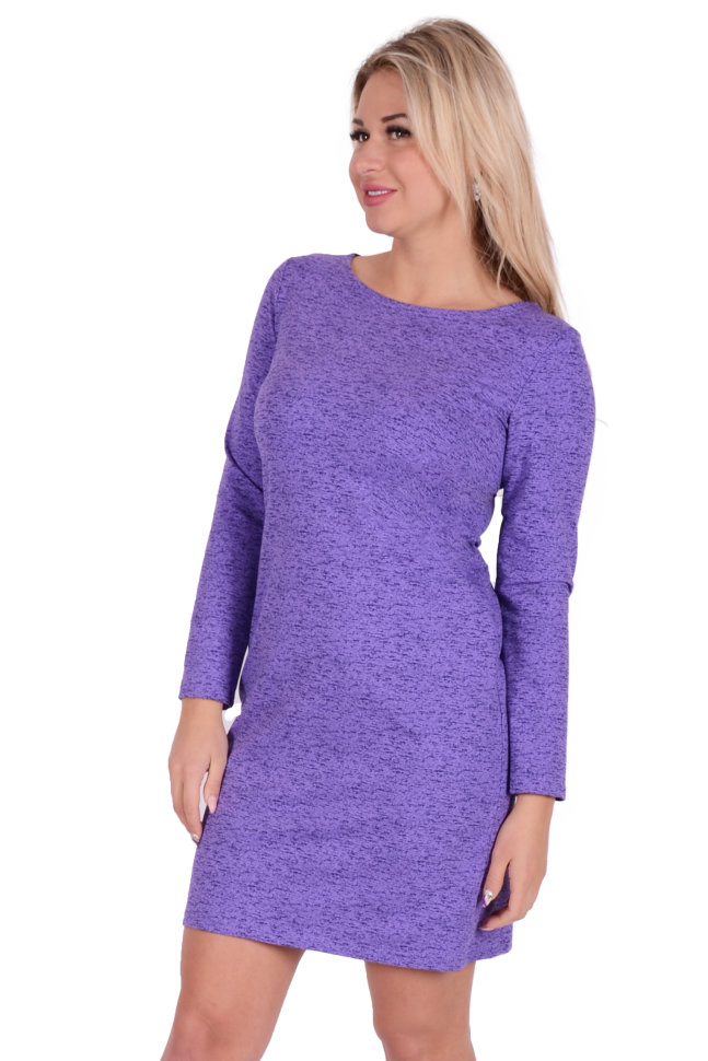 Фото товара 18171, сиреневое платье с молнией