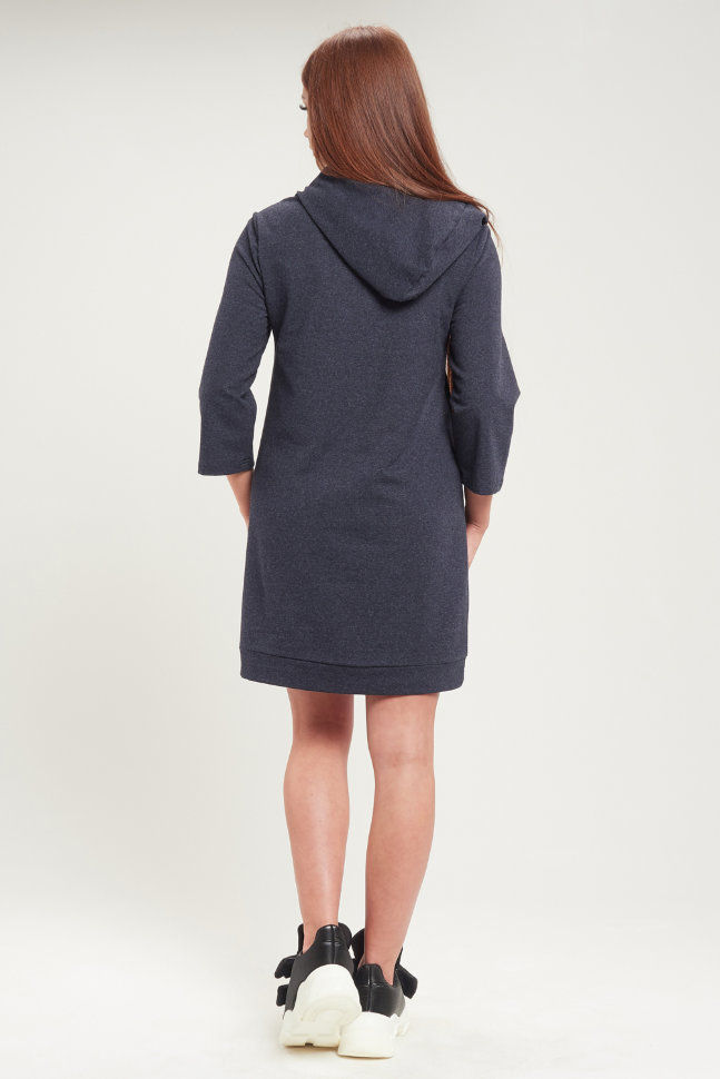 Фото товара 18200, платье в спортивном стиле с капюшоном