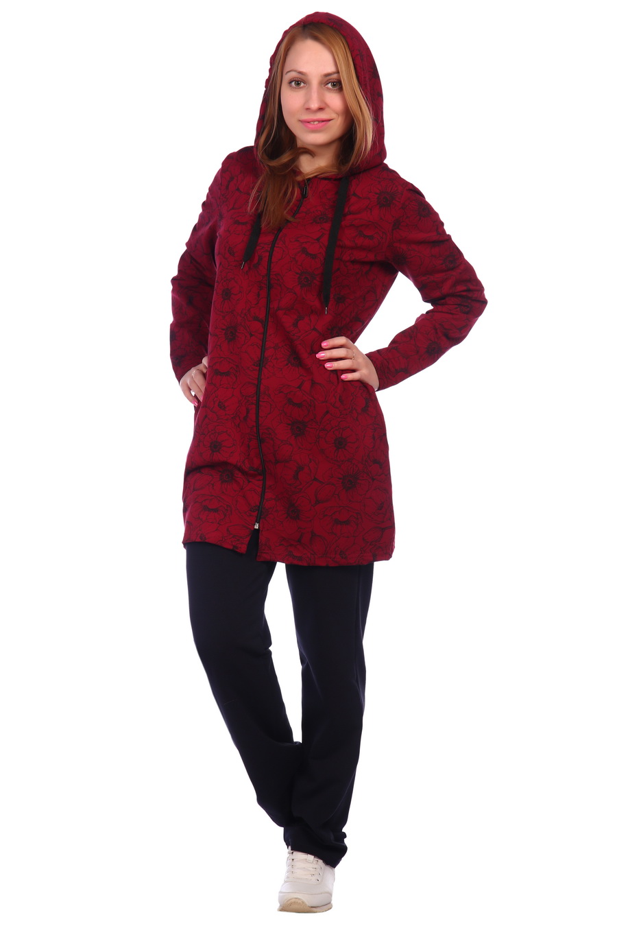 Фото товара 18335, теплый костюм с удлиненной толстовкой