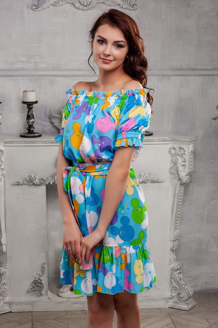 Фото товара 18778, платье с микки маусами