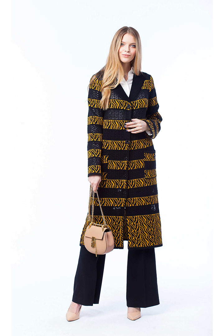 Фото товара 18803, длинный вязаный кардиган