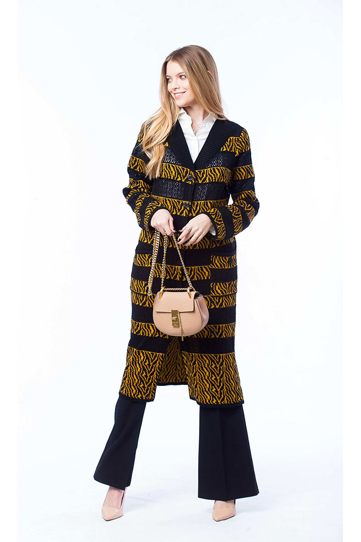 Фото товара 18806, длинный вязаный кардиган