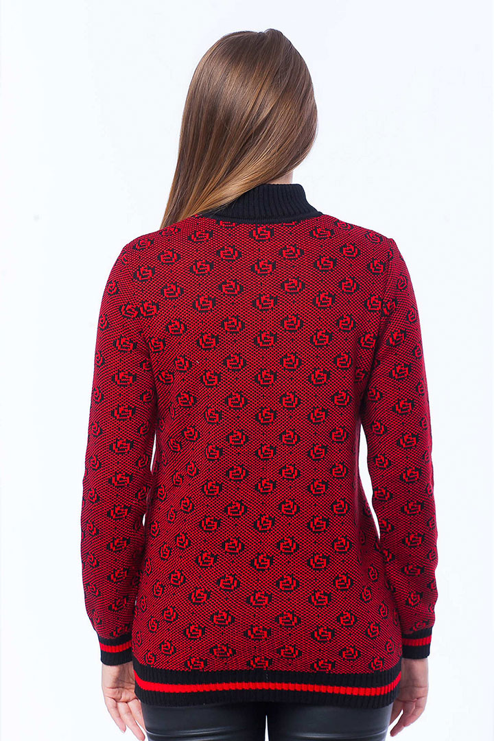 Фото товара 18821, вязаная куртка на молнии