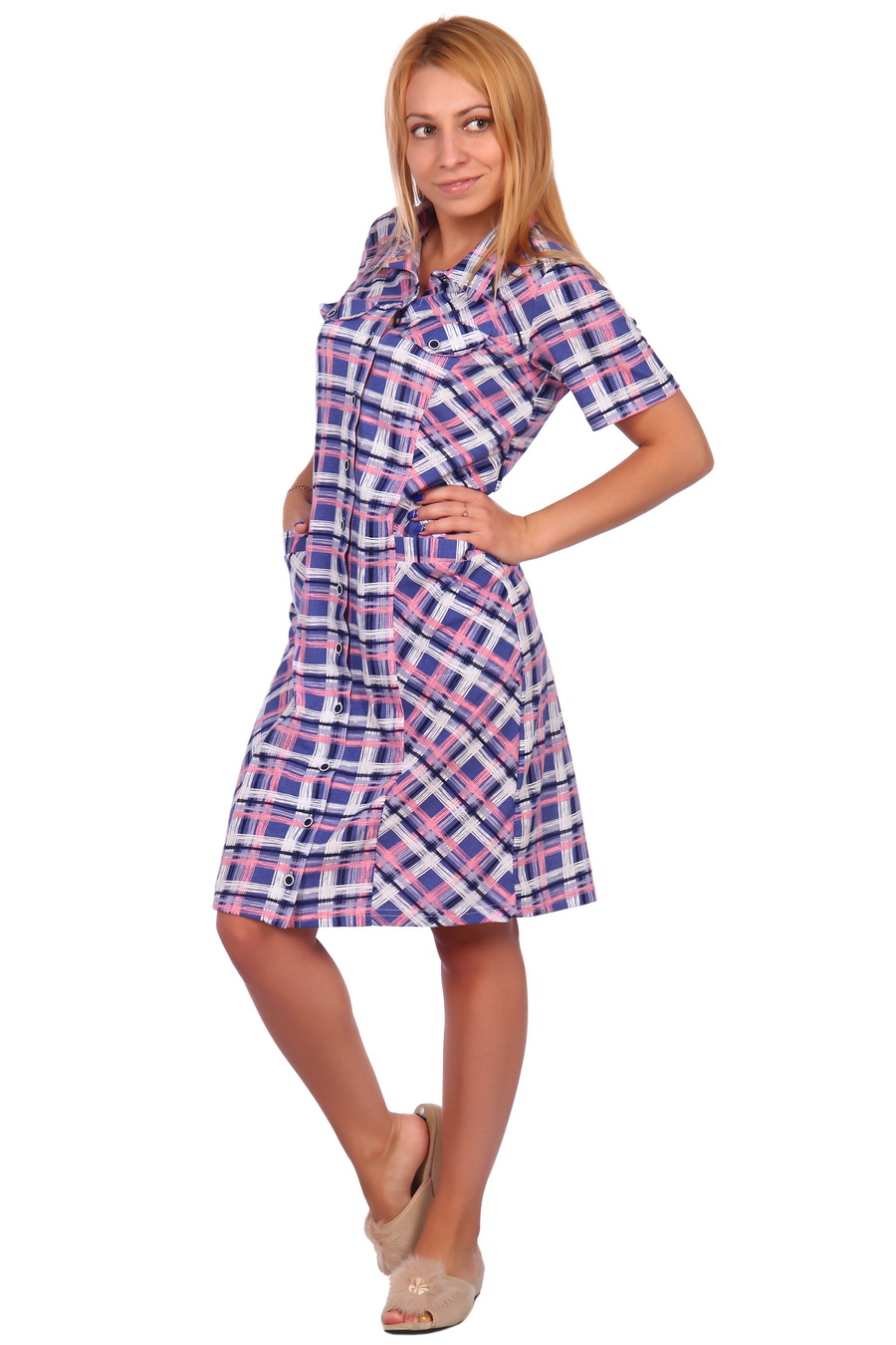 Фото товара 18978, халат в клетку