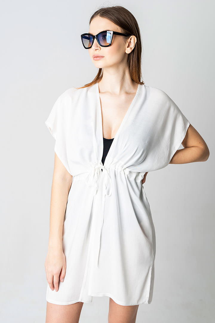 Фото товара 19104, пляжная туника белая