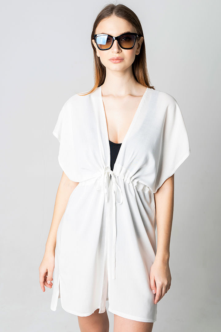 Фото товара 19105, пляжная туника белая