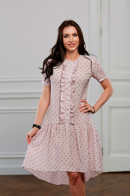 Фото товара 19268, свободное пудовое платье