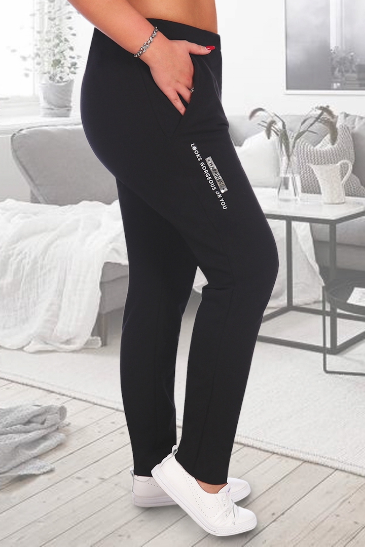 Фото товара 19349, черные женские брюки 