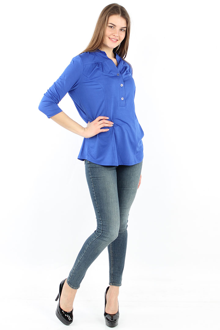 Фото товара 19458, синяя блузка