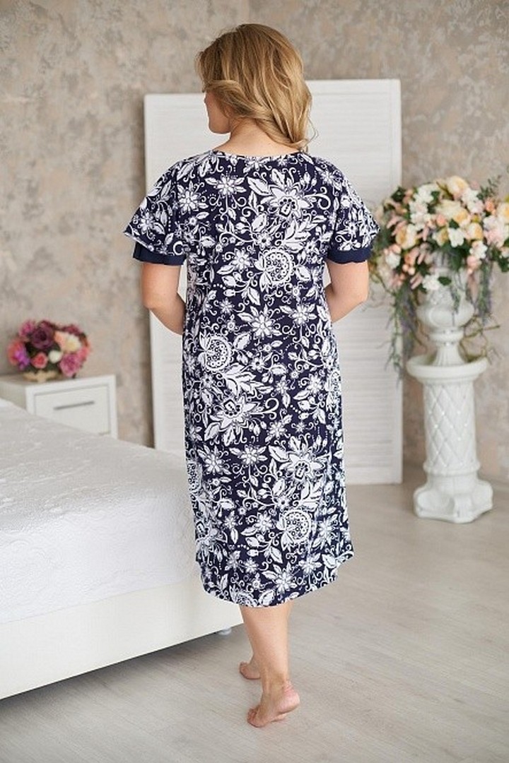 Фото товара 19670, темно-синяя ночная сорочка