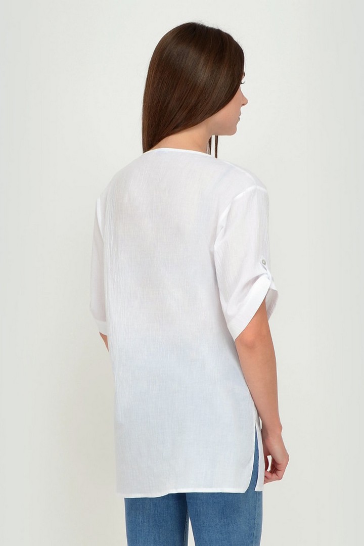 Фото товара 19755, белая хлопковая блуза
